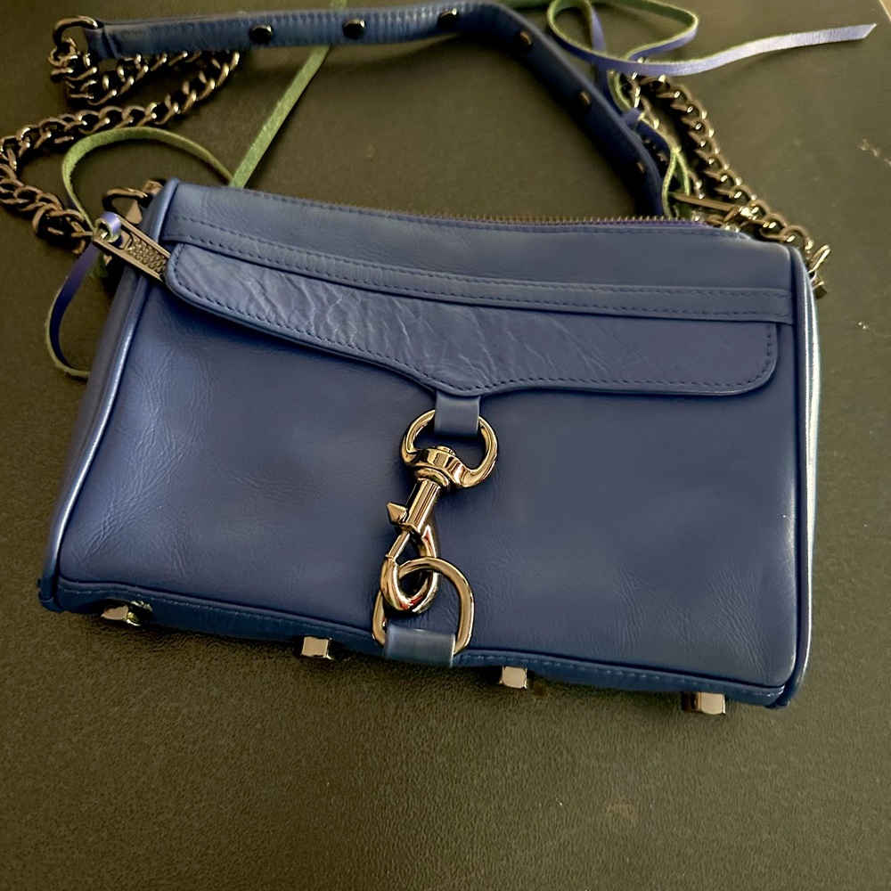 Rebecca Minkoff Crossbody Mini M.A.C. Blue with gunmetal hardware